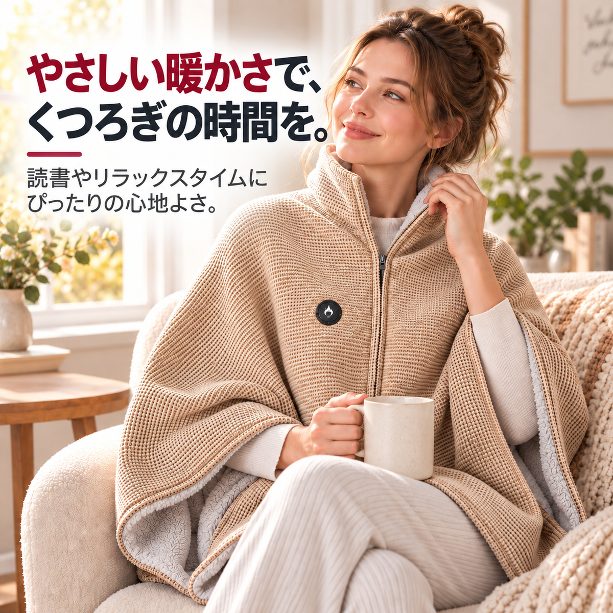 🔥着るヒーティングブランケット — 手が自由に使えてぽかぽか暖かい