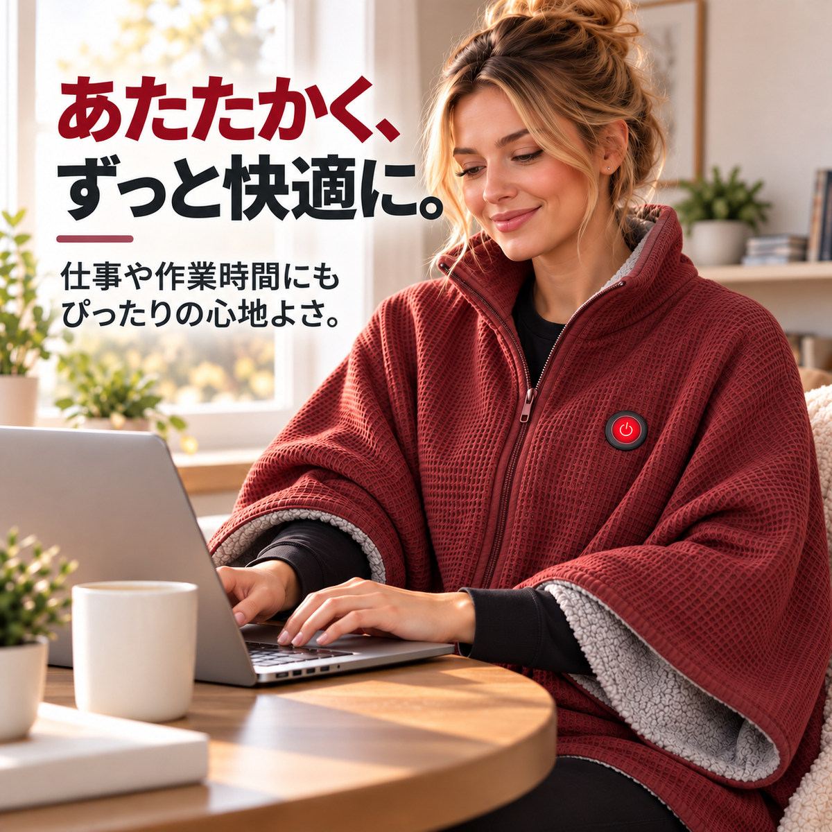 🔥着るヒーティングブランケット — 手が自由に使えてぽかぽか暖かい