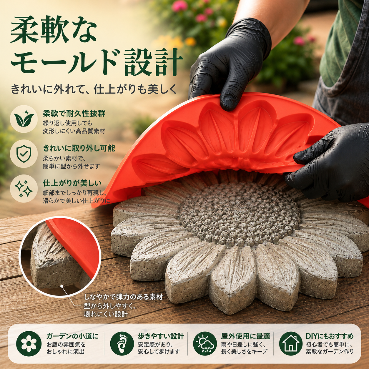 🌻 再利用可能 ガーデンアート型枠 — 唯一無二のお庭を作り上げる