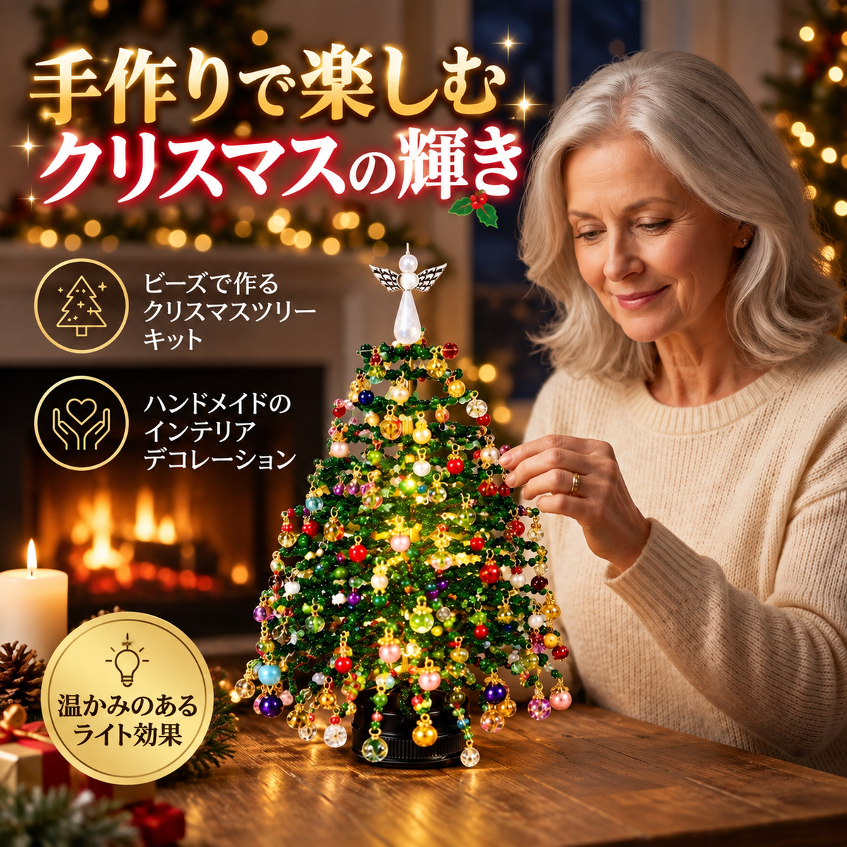ビーズ製クリスマスツリー手作りキット
