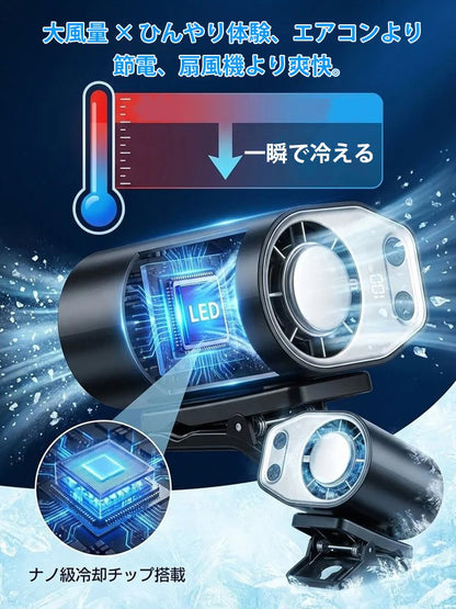 【体感マイナス超ひんやり】半導体冷却クリップファン