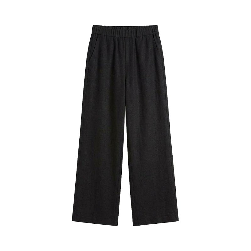 広島・福山発すっきり美シルエットハイウエストコットンリネンワイドパンツ