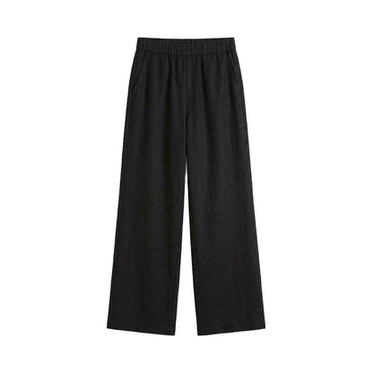 広島・福山発すっきり美シルエットハイウエストコットンリネンワイドパンツ