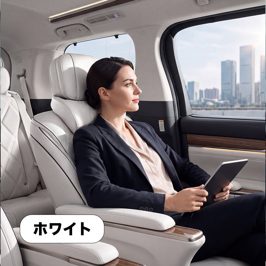 🚗💤 運転疲労を軽減！汎用 低反発 車用ヘッドレストネックピロー、人間工学設計 首サポートクッション 長距離ドライブに最適