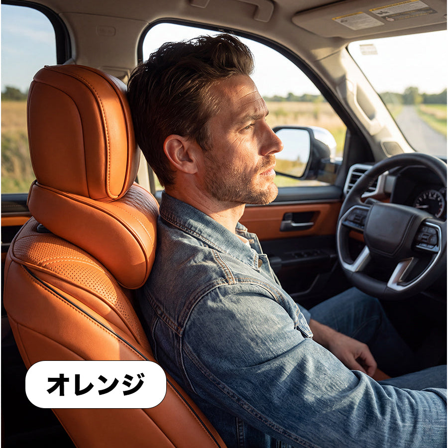 🚗💤 運転疲労を軽減！汎用 低反発 車用ヘッドレストネックピロー、人間工学設計 首サポートクッション 長距離ドライブに最適