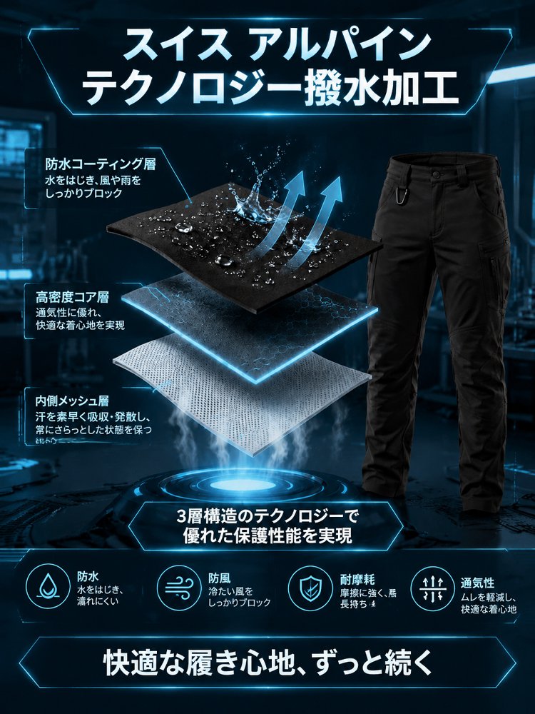 タクティカルパンツ強化版 耐摩耗ロングパンツ