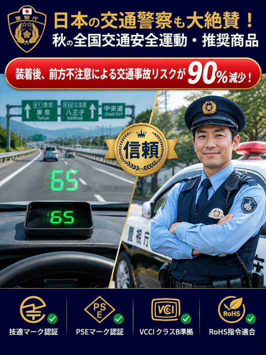 多機能GPS搭載HUDヘッドアップデジタルスピードメーター