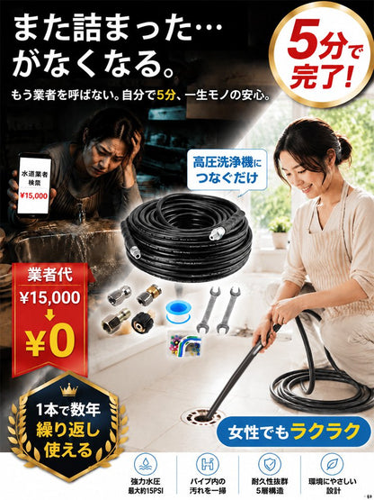 高圧・防爆仕様 下水道ジェッターキット