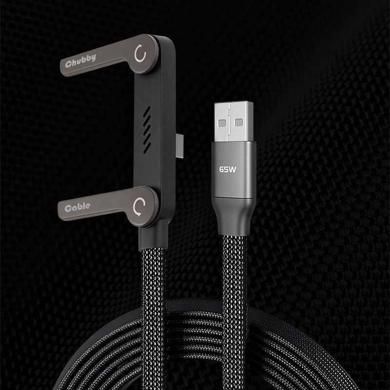 240W 編み込み急速充電ケーブル スマホスタンド内蔵