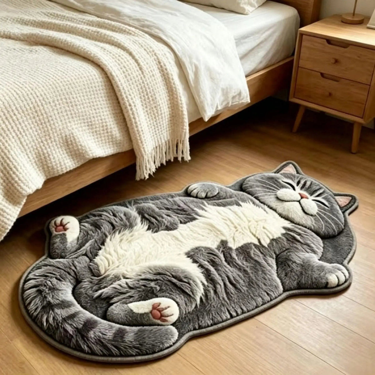 ぽっちゃりトラ猫型ラグ 🐱🤎