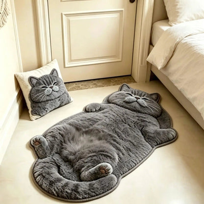 ぽっちゃりトラ猫型ラグ 🐱🤎