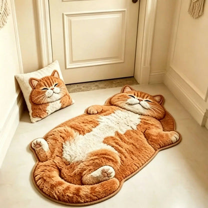 ぽっちゃりトラ猫型ラグ 🐱🤎