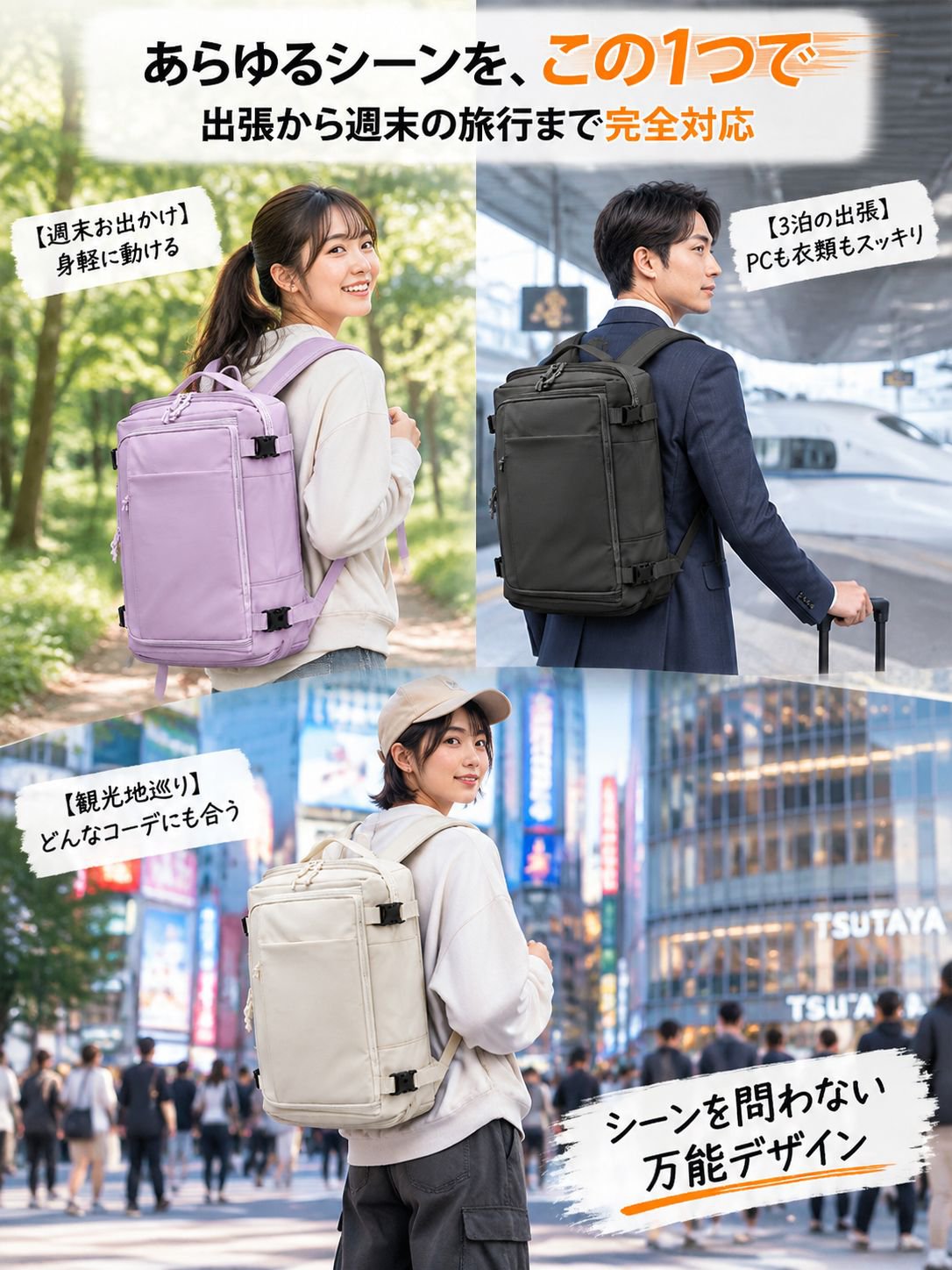 【世界をまるごと収納】旅行用大容量バックパック
