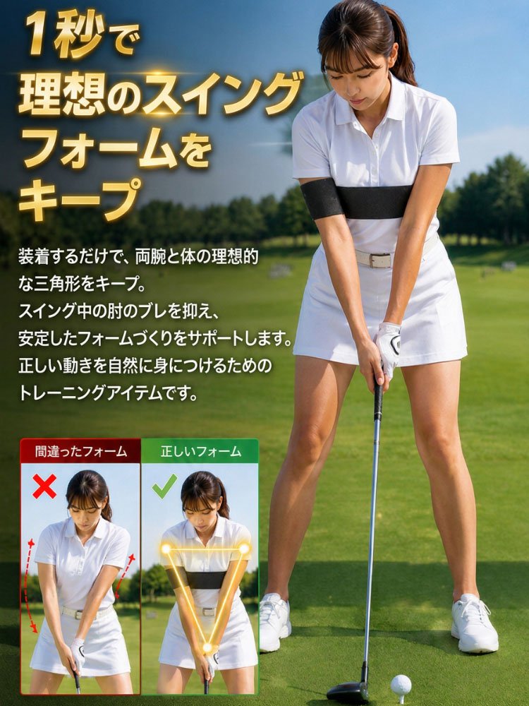 ゴルフスイング矯正ベルト