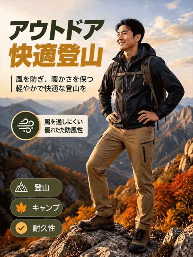 タクティカルパンツ強化版 耐摩耗ロングパンツ