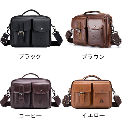 メンズレザーショルダーバッグ