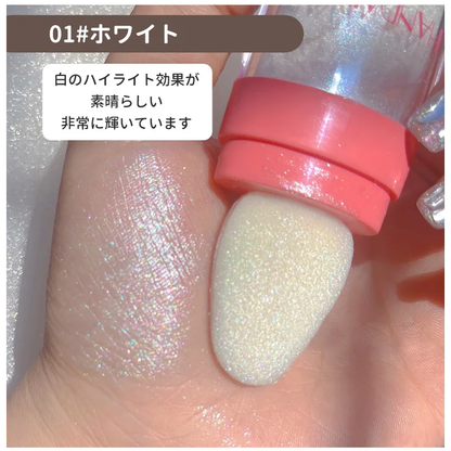ハイライトパウダー ナチュラルな立体感 発色がいい キラキラ  魅力満々 透き通る 長時間キープ